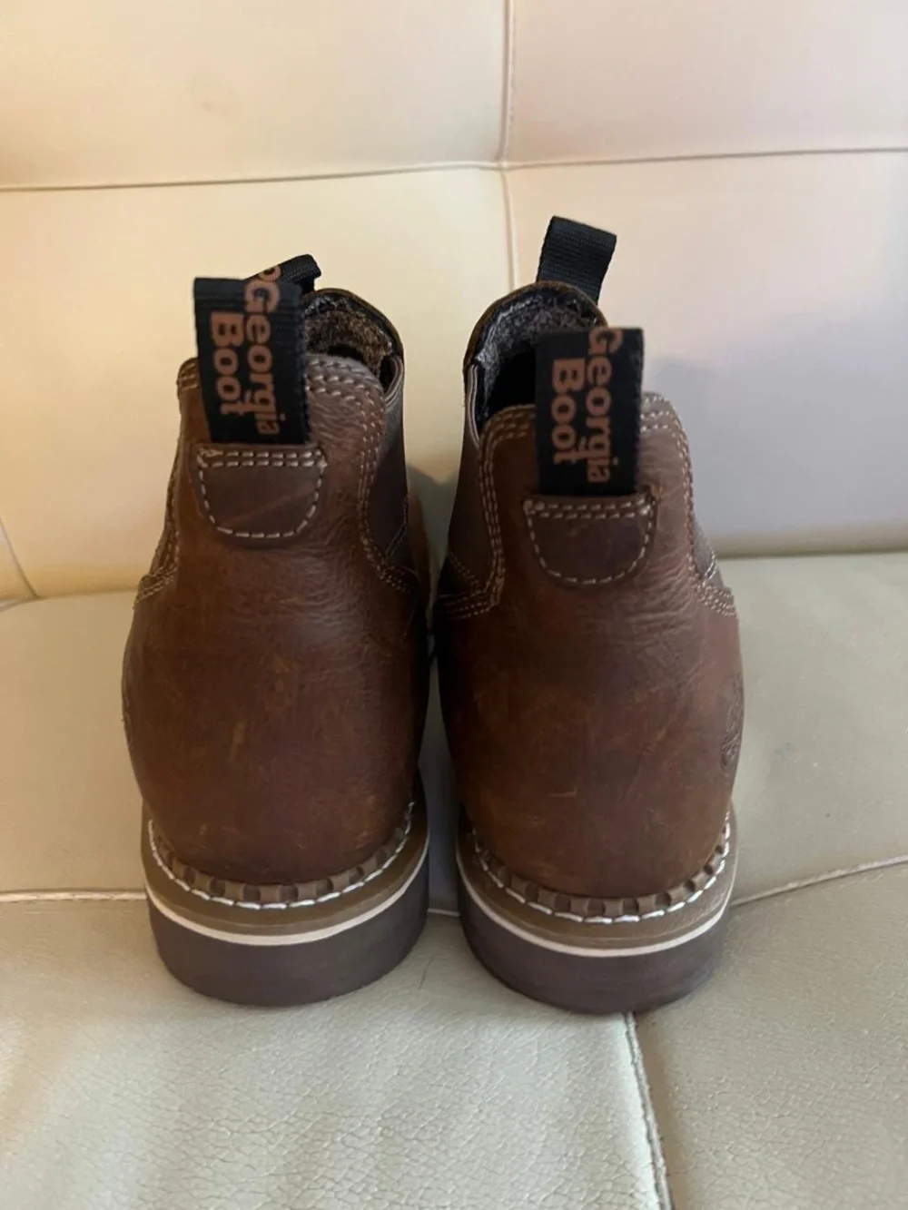 Georgia boot  Men's Brown Chukka Slip-On Boots